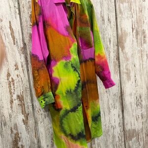 Dries Van Noten Multicolor Tie-Dye Dress